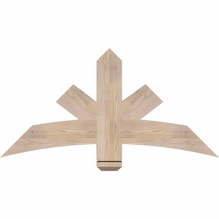 Ekena Millwork Alberta Smooth Timber Gable Bracket, Douglas Fir, 48"W x 24"H x 3 1/2"D x 5 1/2"F, 12/12 Pitch GBW048X24X0406ALB00SDF